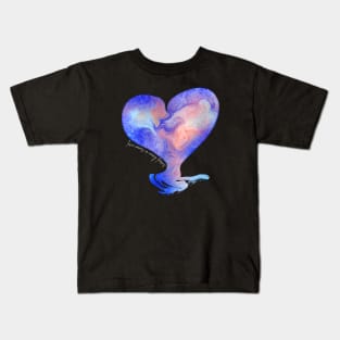 Love comes in many forms - abstract pink heart Kids T-Shirt